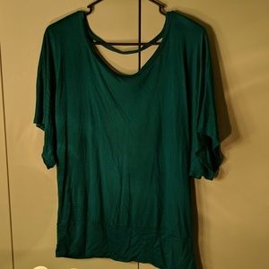 Teal short sleeved top